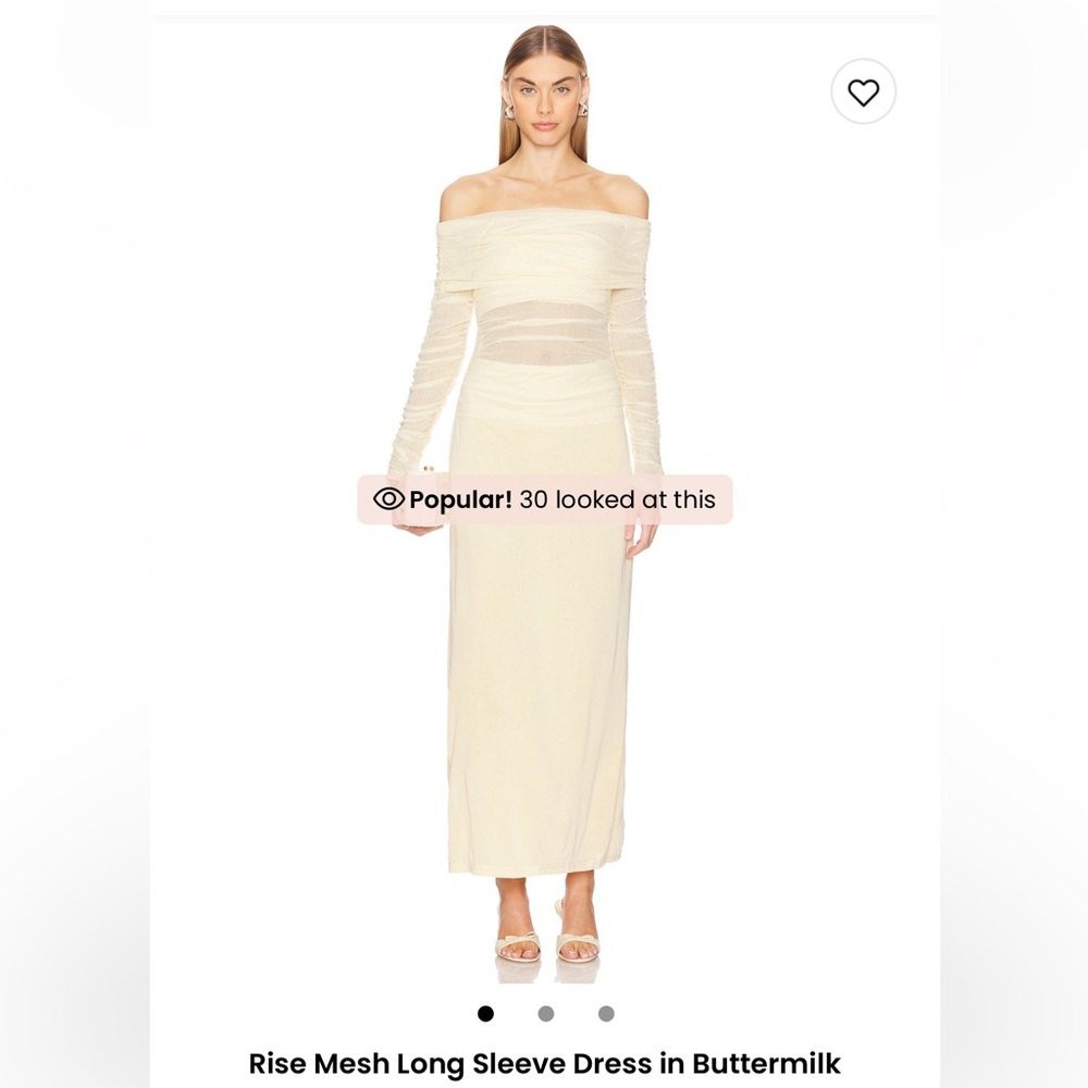 Sovere Elegant Off-Shoulder Cream Maxi Dress